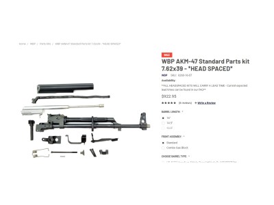 NEW WBP parts kit-Great Deal!